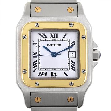 Cartier Santos Carree Date 2961 Large LM GM Grand Modele Automatic 18k Gold lpp and co Steel Galbee