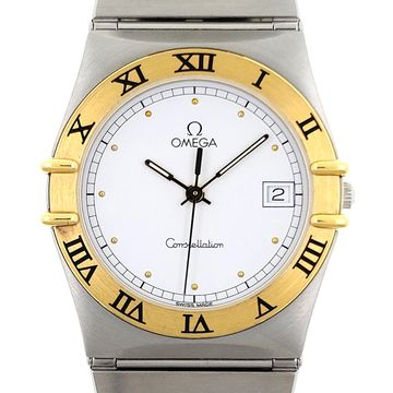 Omega Constellation Manhattan Date 18k Gold and Stainless Steel 396.1080 LPPANDCO LPP AND CO