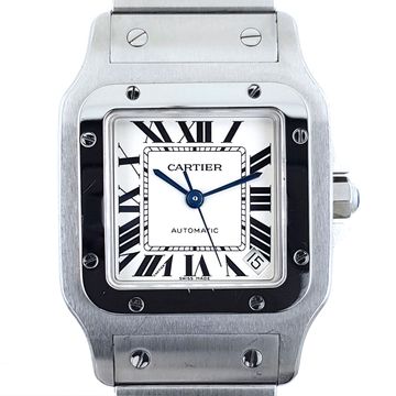 CARTIER SANTOS GALBEE DATE 2823 XL Large LM GM  Automatic Steel  2006 lppandco lpp and co