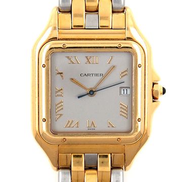 Cartier Panthere Date Large 1060 2 GM 18k Gold Steel LPP & Co LPP and Co lppandco Paris watch dealer