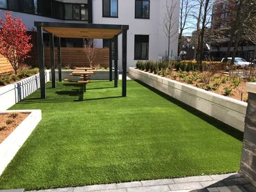 Commercial artificial grass green spot