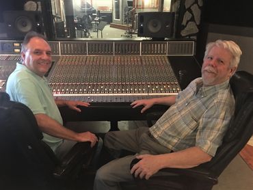 Producer / Engineer John Nicholson and Bobby Ogdin at Hilltop Recording Studio, Nashville, TN.