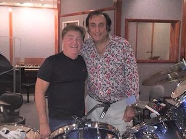 Drummer Paul Leim and John Krondes at Hilltop Recording Studio, Nashville, TN