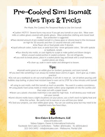 Simi Isomalt Tips and Tricks