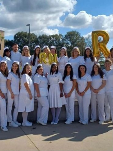 White Scrub Dress Nurse Uniform Pinning Ceremony Graduation
