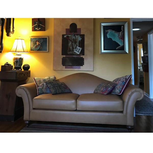 Custom leather sofa