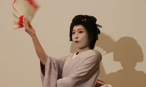 Geisha dance performance at Asakusa Culture Tourist Information Centre, Tokyo, Japan