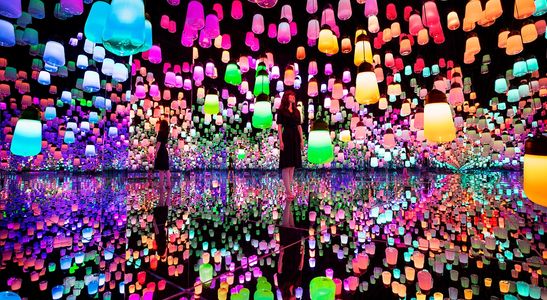 Forest of Lamps, teamLab Borderless museum, Odaiba, Tokyo, Japan