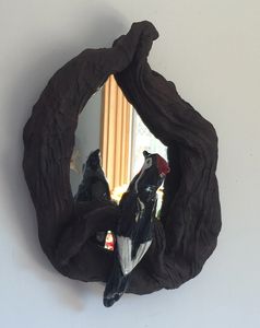 Wookpecker looking in the mirror