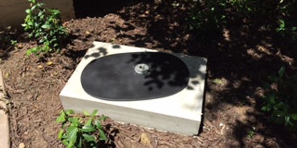 Base plate sitting on concrete slab