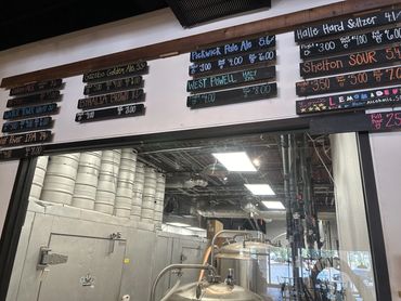 hanging chalk signs for beer tap list menu