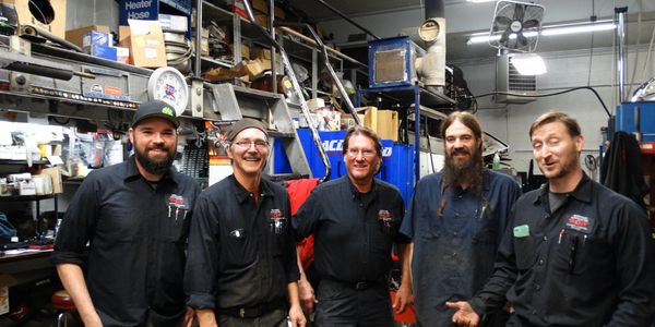 In the Shop Stevo, John, Dan, Brett and Joshua, these men can repair any vehicle.