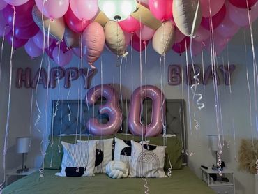 Surprise 30th birthday set up