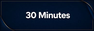 Text displaying "30 Minutes" on a dark blue background.