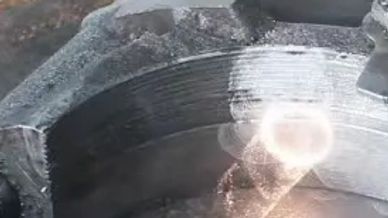 Cleaning aluminum surface oil with a flame torch.