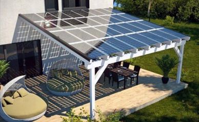 LeafSolo ground mount solar panel array