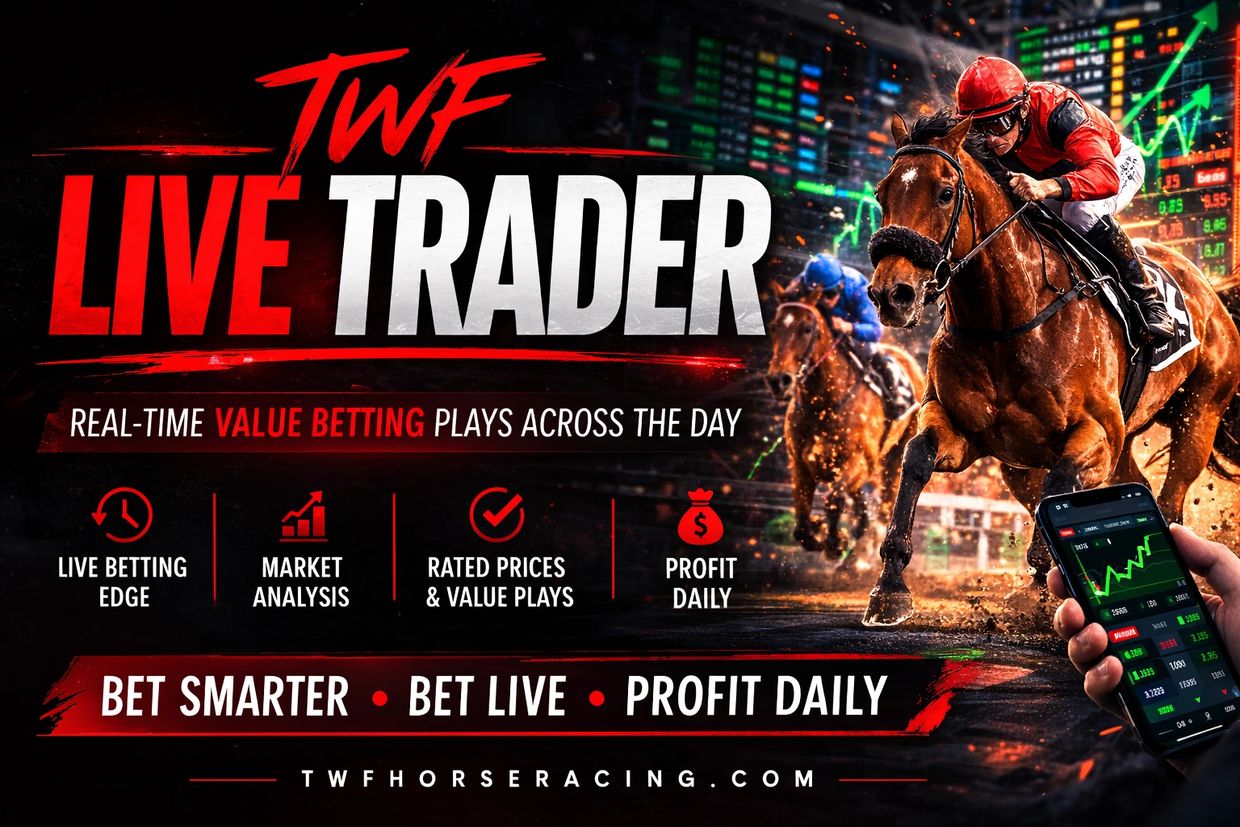 TWF Live Trader real-time horse racing betting system identifying value betting opportunities across