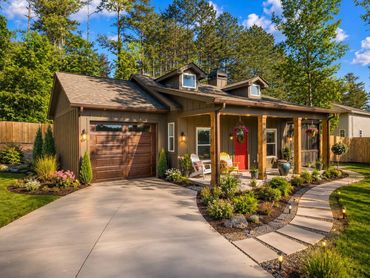 Wood-look garage door installed on a North Georgia home by BB Garage Doors.