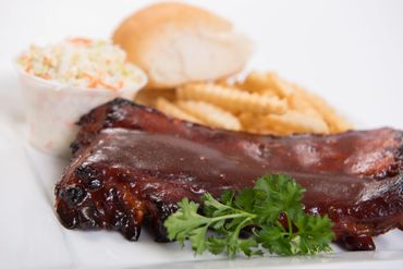 Food. Ribs. DJ's Restaurant