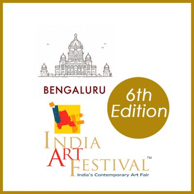 Logo for Bengaluru's 6th India Art Festival, a contemporary art fair.