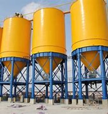 silos at construction site