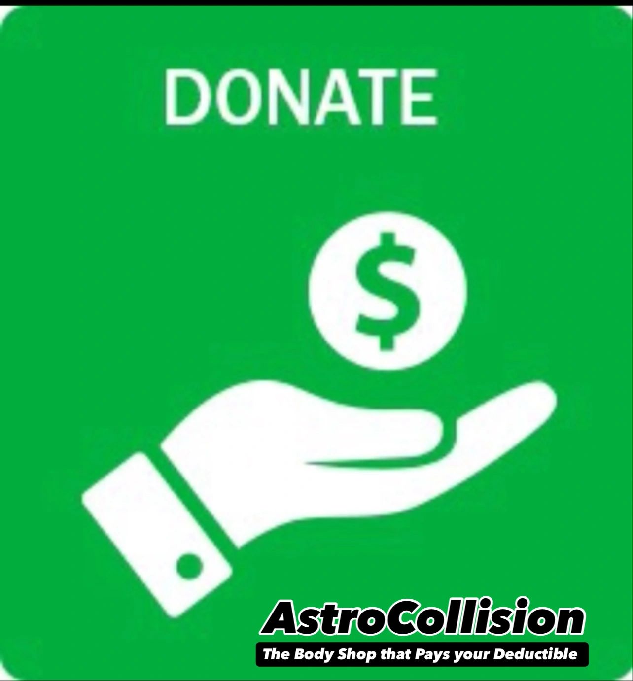 Donate icon with AstroCollision branding.