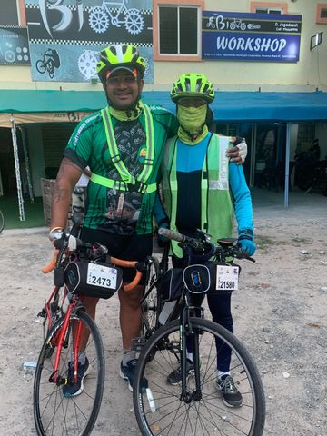 At the start line of the first BRM - 600 Km