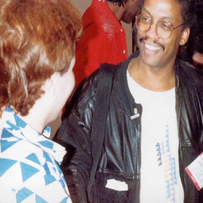 David Zeltner with Herbie Hancock in California.