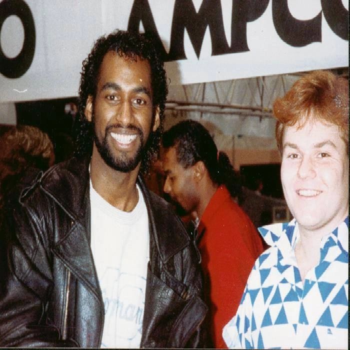 David Zeltner and drummer Omar Hakim in Anaheim California.
