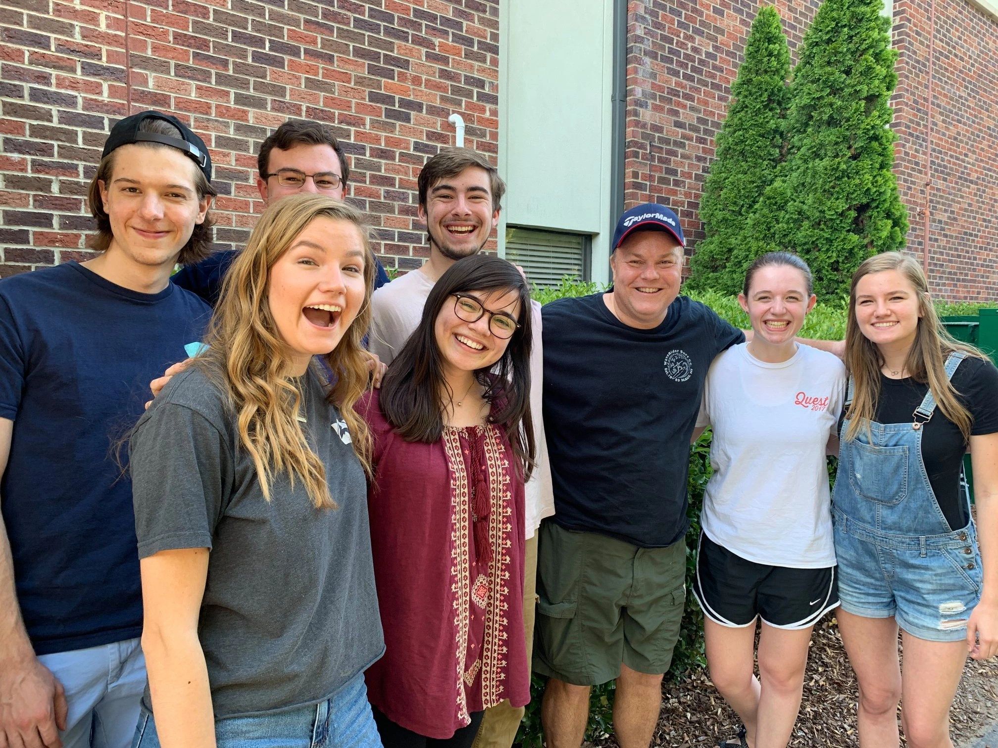 David Zeltner and the next generation of musicians at StoneBridge Church Community.