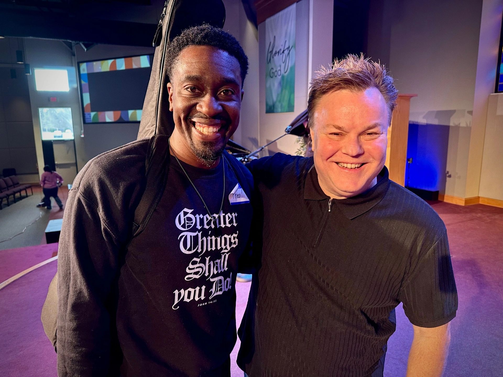 David Zeltner with Pastor Theo.