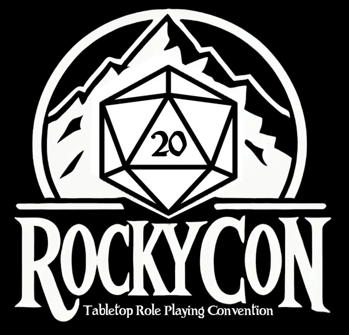 Logo of RockyCon Tabletop Role Playing Convention.