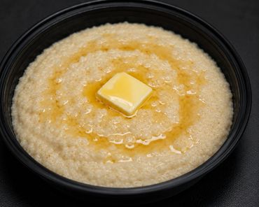 Sweet grits with butter and honey