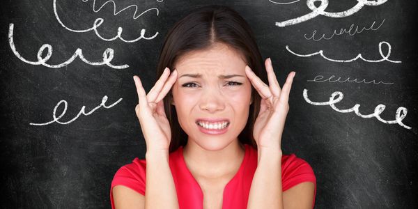 woman looking stressed and anxious