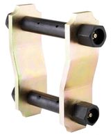 Leaf spring greasable shackle