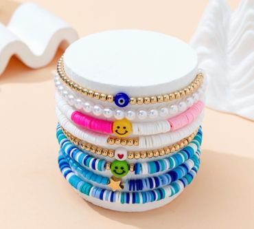 Staff favorites preppy clay bracelets