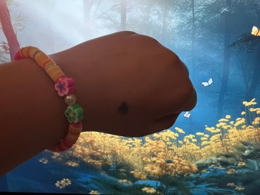 Spring Flower Clay Bracelet $4.00