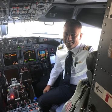 airline and corporate pilot in the plane