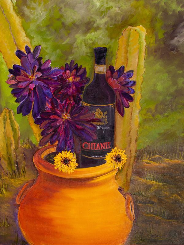 Chianti - Canvas Oil Painting 18x24