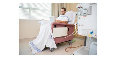 A patient on hemodialysis