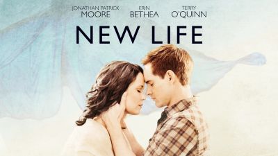 Couple embracing under the title New Life.