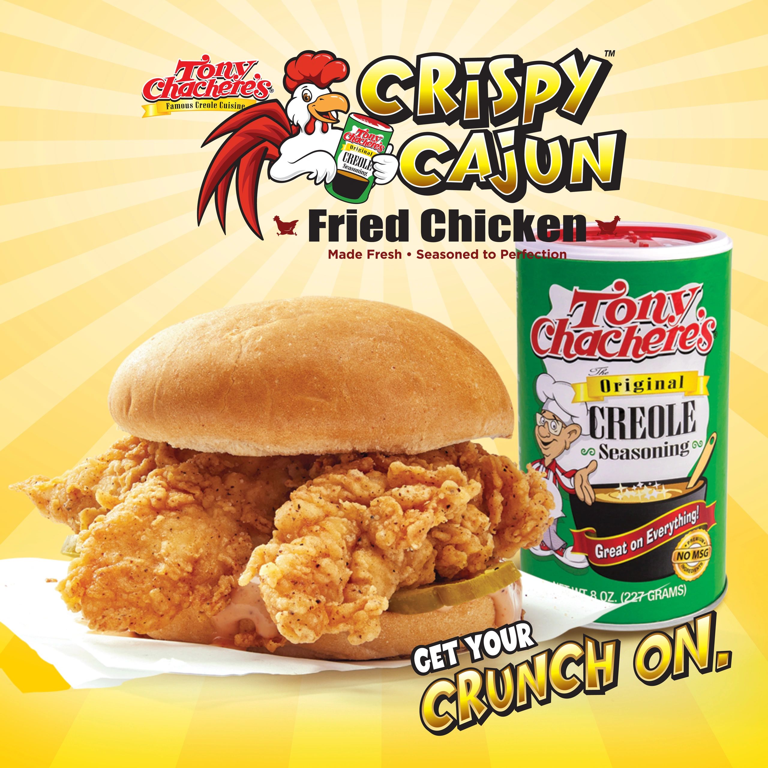 Tony Chachere's Crispy Cajun Chicken 209 Harbor Blvd Destin Florida - GET YOUR CRUNCH ON!