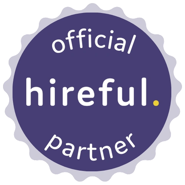 Hireful official partner badge.