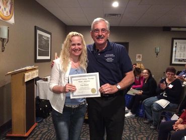 Receiving my IET Master Instructor certificate from Steven Thayer