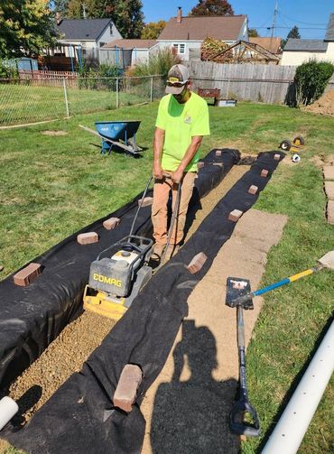 drainage install repair septic line plumbing line repair storm water irrigation drain