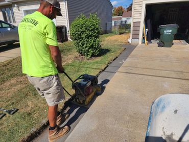 Driveway Extension after Drainage installation