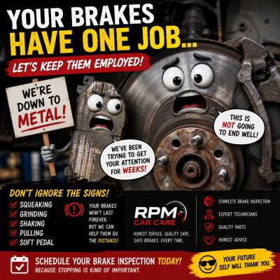 Brakes pleading to be noticed for safety and maintenance.