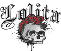 skull with roses and Lolita banner