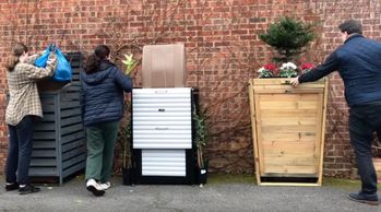 BinGarden Bin Stores allow the user to not be so tall. If you can use a wheeled bin you can reach