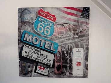 We offer a wide range of old skool art, wall clocks, posters and Americana Collectibles